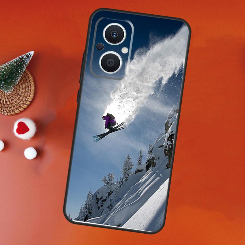 Ski Neige Snowboard Case For OPPO Find X9 X8 X5 X6 Pro OPPO Reno 14 12 10 13 Pro 14F 13F 12F 11F 7 8 Lite Cover