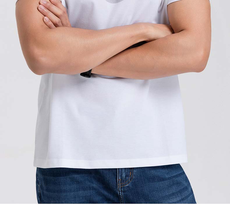 [Versatile Round Neck] Langdeng Men's Spring/Summer New Collection Long Staple Cotton Skin Friendly Breathable Round Neck Short Sleeve T-shirt