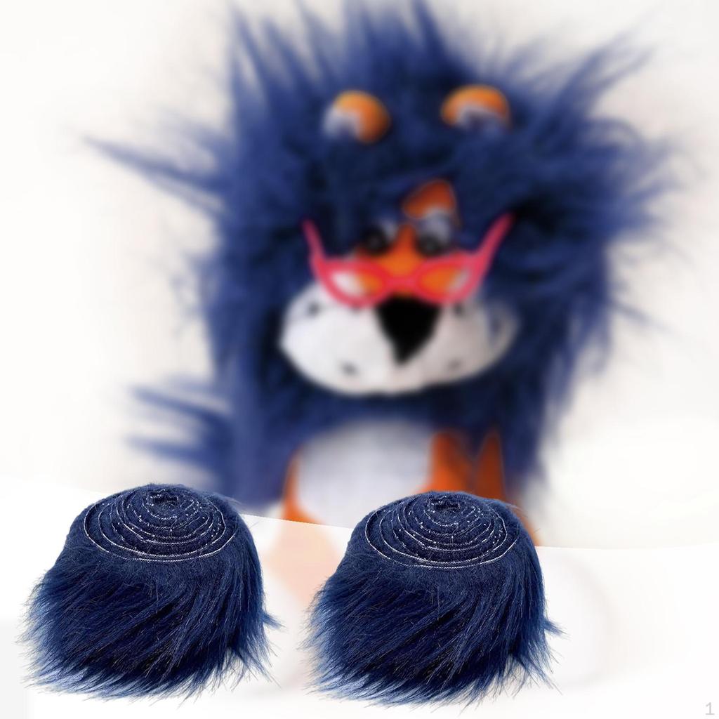2 Pieces Faux Artificial Costume Supplies Cosplay DIY Shaggy for Christmas Holiday Hat Shoes