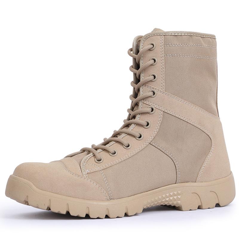 Fashion Summer Fashion Men Boots Outdoor Leather Breathable Combat Boots Plus Size 46 Desert Boots Walk Shoes Autumn