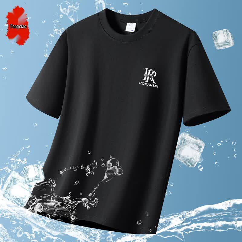 Men s Printed Cotton Short Sleeve T-Shirt 4XL