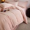 Four-Piece Set Of Thickened Milk Fleece Bed Antistatic High Gram Weight Coral Fleece Engraving Three-Piece Set
