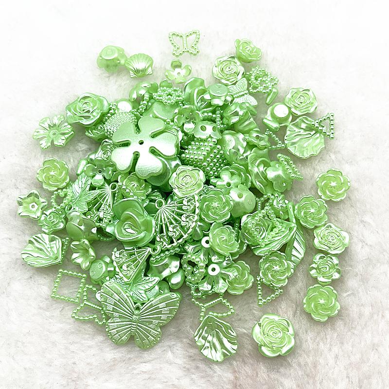 20g/lot Mixed Rose Flower Bowknot Beads Star Heart Butterfly Acrylic Spacer Beads for Jewelry Making DIY Bracelet Accessories