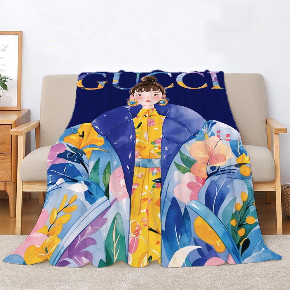 Gucc Bed Throw Blanket Luxury Bedding Fluffy Soft Blankets Sofa Decoration Beach Towel Interior for Home Knitted Plaid Knee Nap
