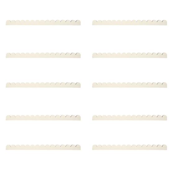 10 Stück Unfertige Dekorative Holzleisten mit Muschelkante DIY Zierleisten für Schrank Fenster Regal Tür Möbel Wand