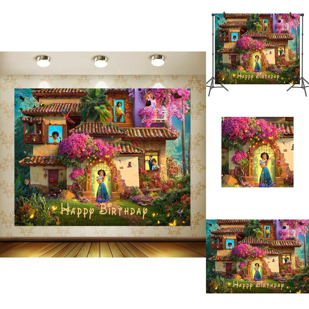 Enchanting Disney Encanto Mirabel Birthday Party Photo Backdrop Banner