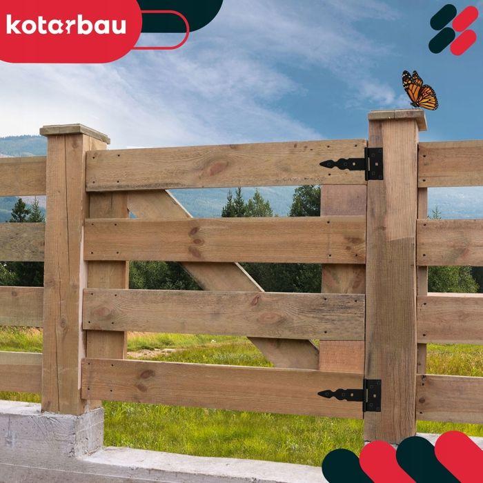 Charnières de porte - KOTARBAU - 150 mm - Acier galvanisé - Revêtement en poudre - 2pcs