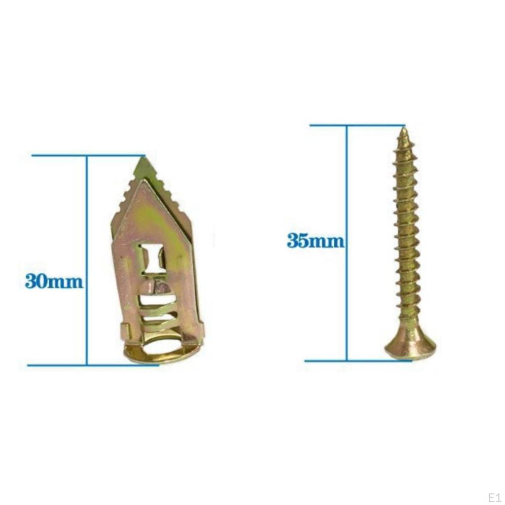 Metal Drywall Anchors Easy No Drill Install Self Strong Holding SelfStarting Wall