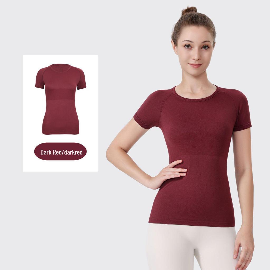 LU3.0 Women's Quick-Dry Short Sleeve Yoga Top for Fitness and Running