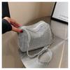 2024 Spring New Fashion Silver Street Trendy Shoulder Bag Pu Material