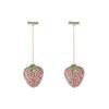 1Pair Shiny Stud Earrings Set Rhinestone Fruit Pendant Earrings  Party Decoration