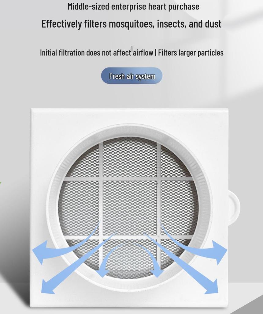 Ventilation Inlet Filter with Anti-Mosquito Mesh