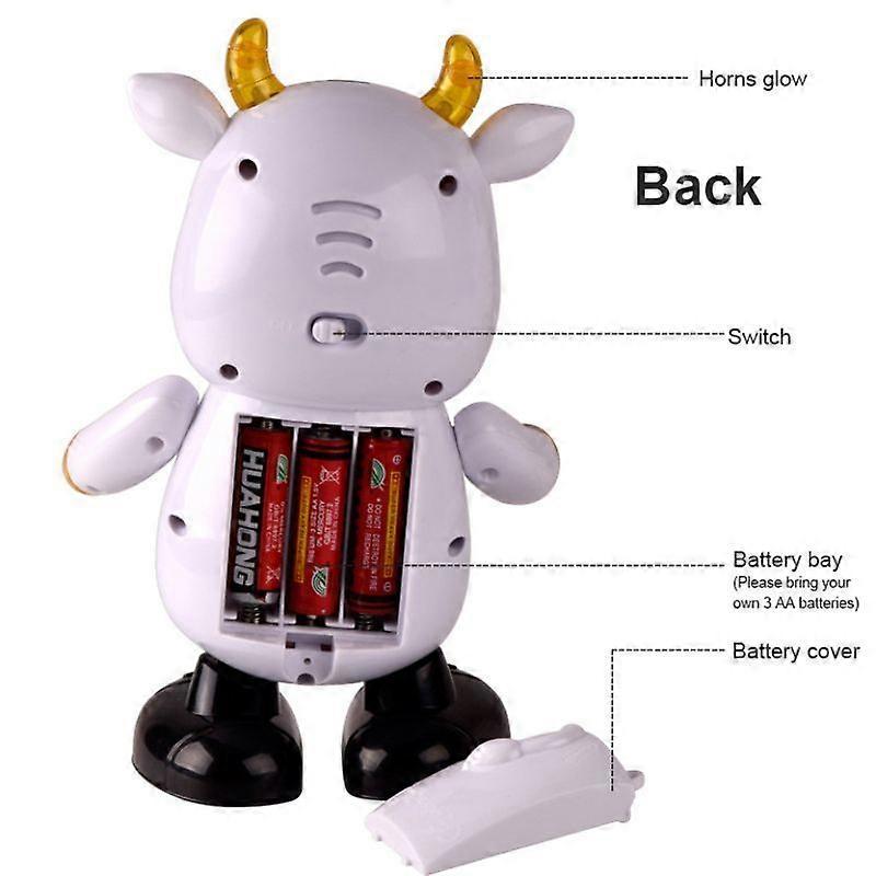 Songs Dancing Robot Cow Baby Electric Toys Sound Light Music Cow Parent-child Interrecative Toddler Toys Kid Christmas Gift