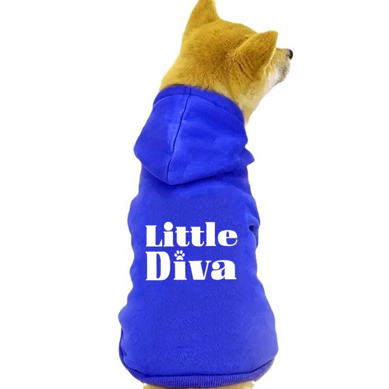 Pet Clothes for Dog Cat Puppy Hoodies Coat Little Diva Sweatshirt Dog Outfits for Small Medium Dog Cat