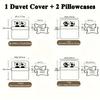 3pcs Bedding Se Rose Flower 3D Printed Duvet Cover Set 3D Digital Printed Bedroom Soft and Comfortable Breathable Bedding Set
