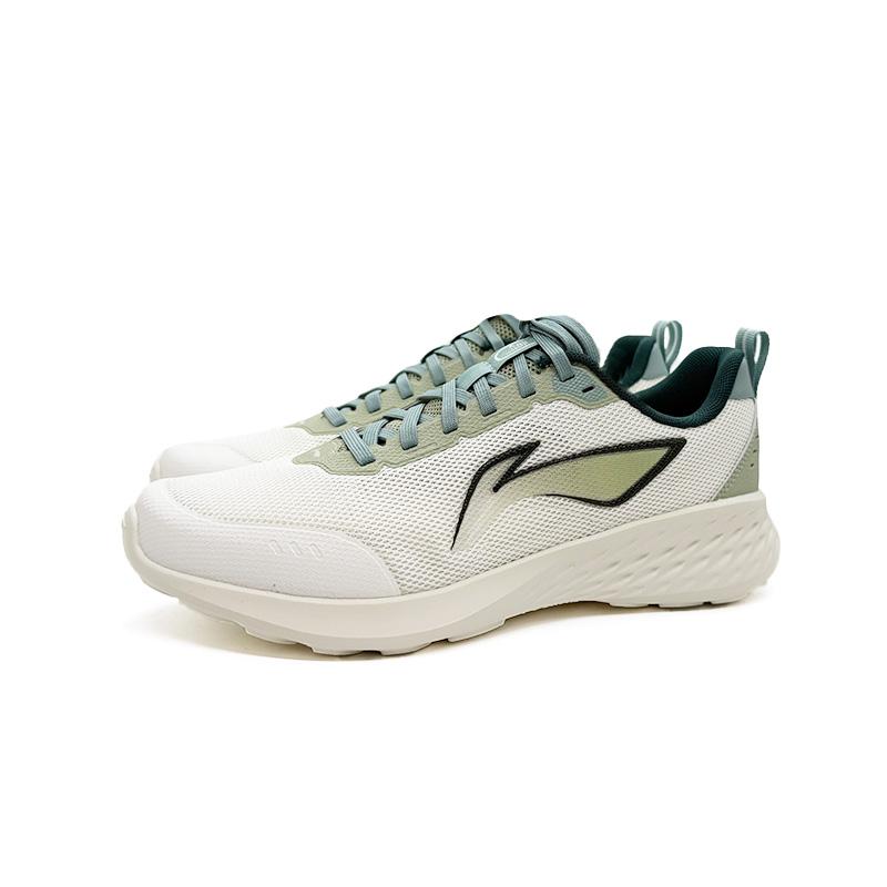 New LiNing Breathable And Lightweight Low Top Casual Training Running Shoes Men's White Green ARSV059-1