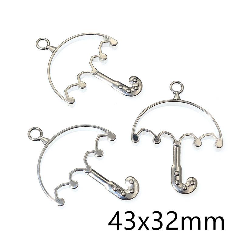 Bronze KC Gold plated Rhodium Border Mold Geometric Hollow Metal Frame Bezel Epoxy Resin Pendant Tray For DIY Jewelry Making