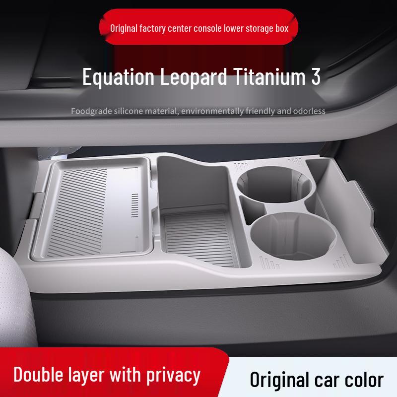 BYD Leopard Titanium 3 MAX Silicone Storage Box for Console & Glasses