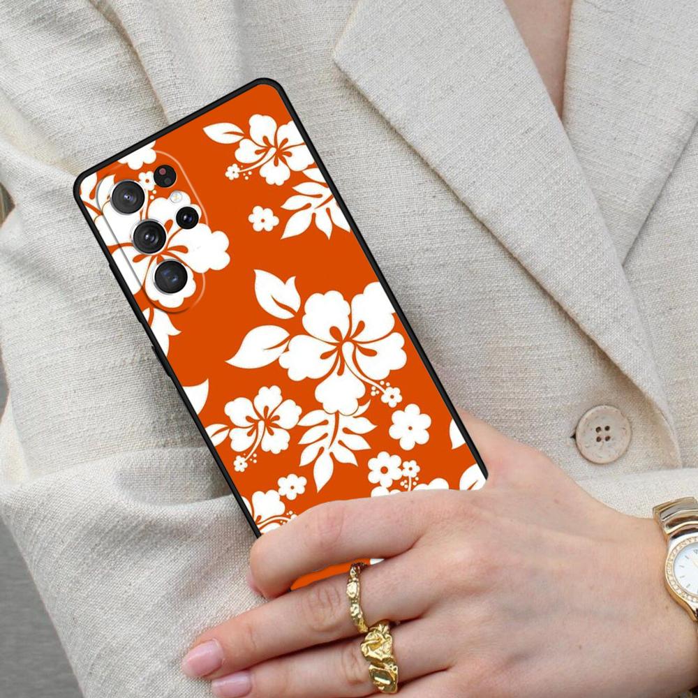 Tropical Paradise Hawaiian Flower Cell Phone Case for Samsung Galaxy S26 Ultra S25 S24 S23 S22 S21 S20 Note10 Cover