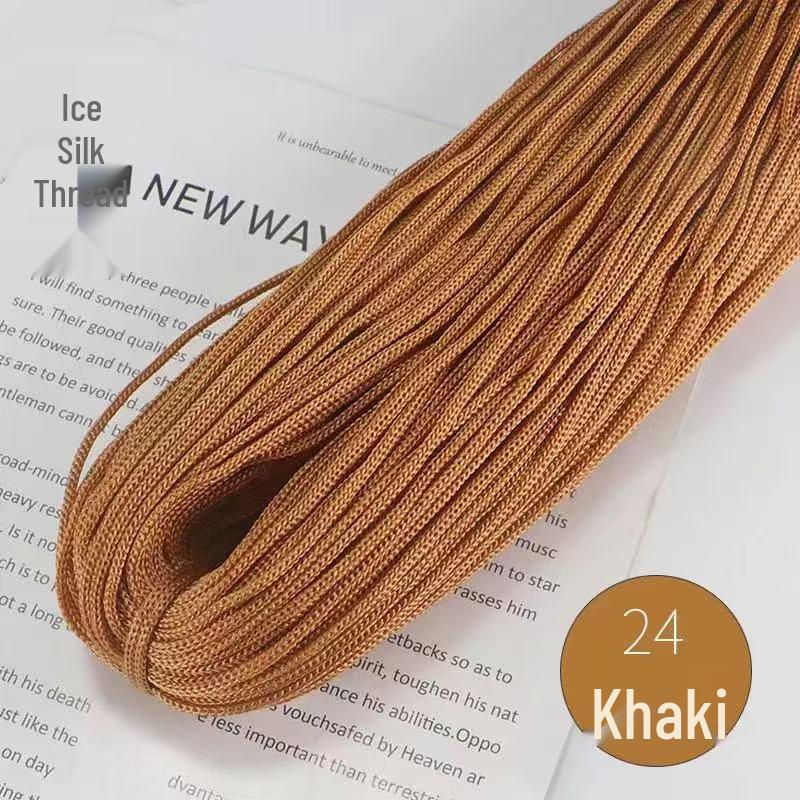 Lightweight Thick Ice Silk Yarn Hand-Knitted Hat & Large Bundle for Spring/Summer Crochet
