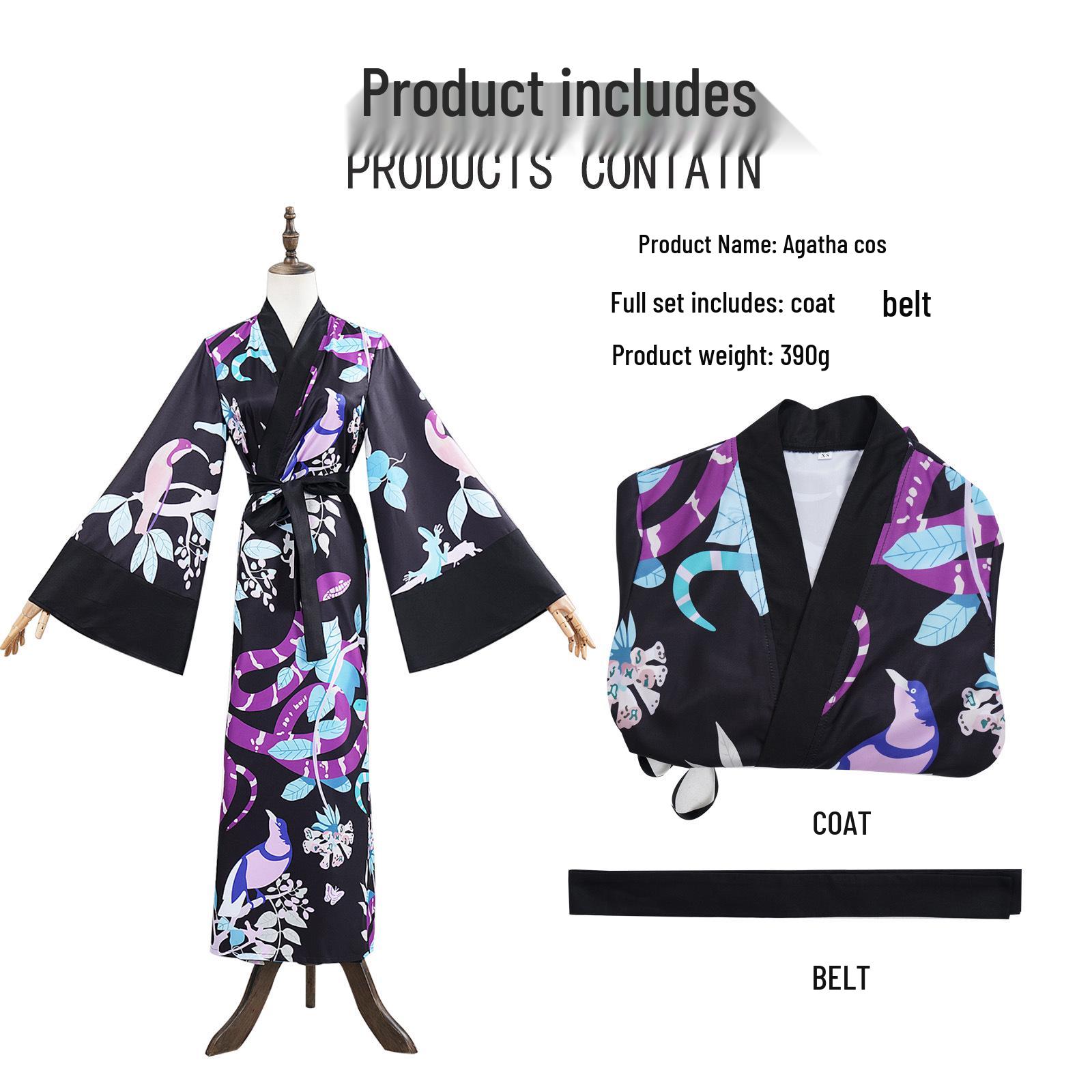 

Агата Кос Кимоно-стиль Куртка с красочным принтом Костюм для женщин - Западная тема Хэллоуина XXXL