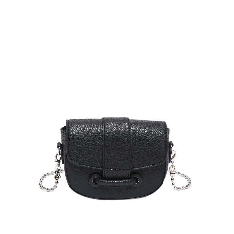 Fashionable Medium-sized Pu Saddle Bag For Women With Trendy Chain Handle