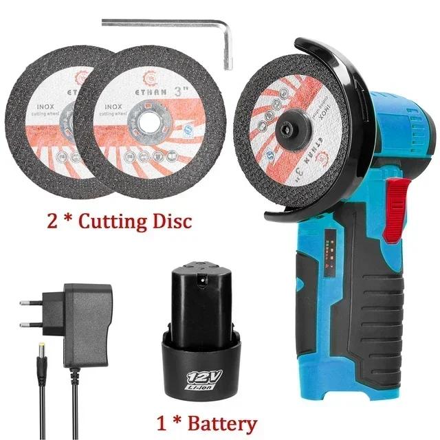 12V Cordless Electric Angle Grinde Mini Polishing Grinding Machine Diamond Cutting Power Tool for Metal and Stone Projects