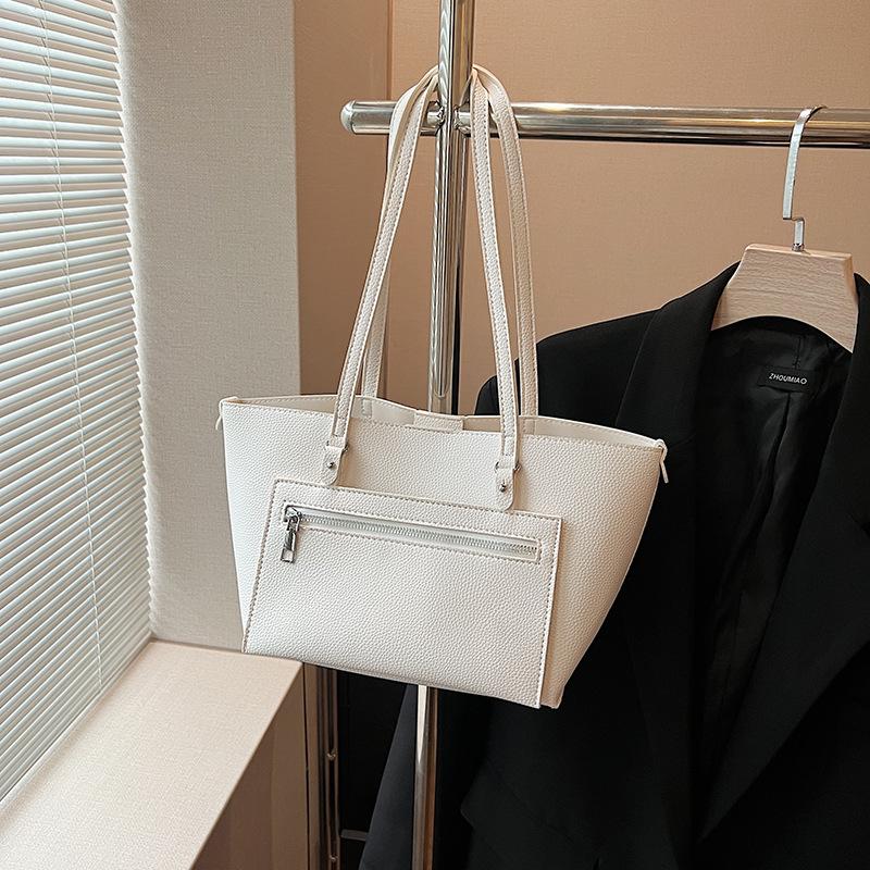 Retro soft leather handbag women's niche high-end underarm bag 2025 new large-capacity shoulder tote bag