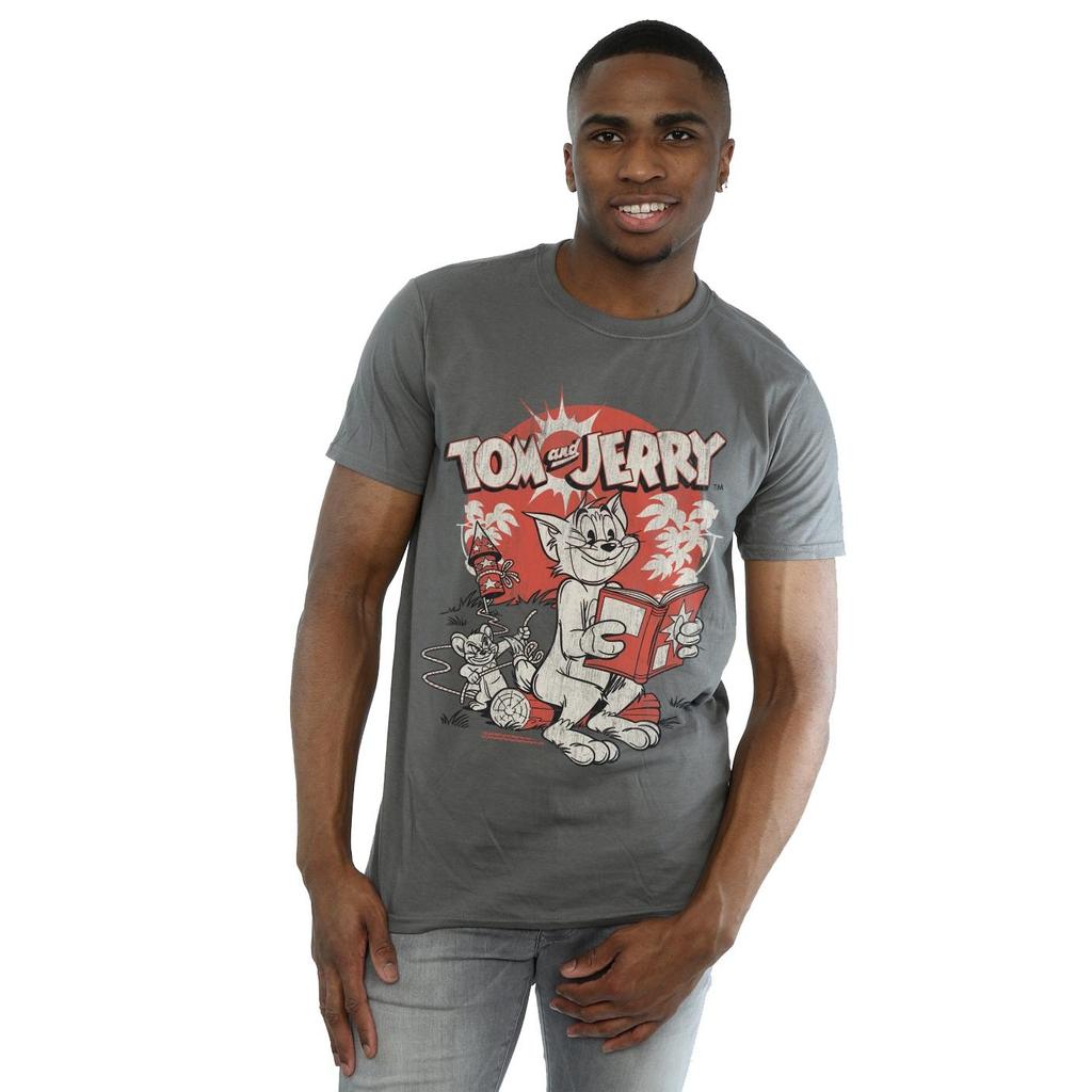 Tom And Jerry Mens Rocket Prank T-Shirt