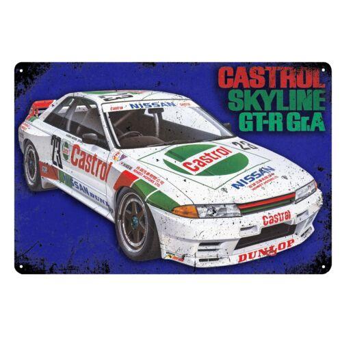 

f1Castrol Skyline GtR GrA Racing Car Metal Poster Collectable 20x30cm Sign 20x30cm（7.8x11.8inch）