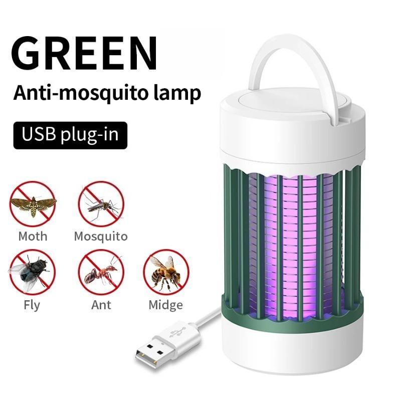 Electric Shock USB Mosquito Killer Lamp Insect Trap Portable Mute Anti-Mosquito Light For Home Garden Camping Outdoor Zapper
