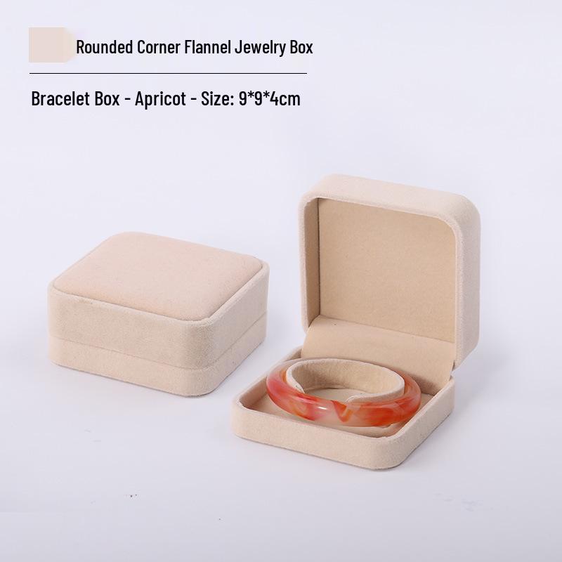 Pink Velvet Jewelry Box with Rounded Corners for Earrings, Bracelets, Rings, and Gifts