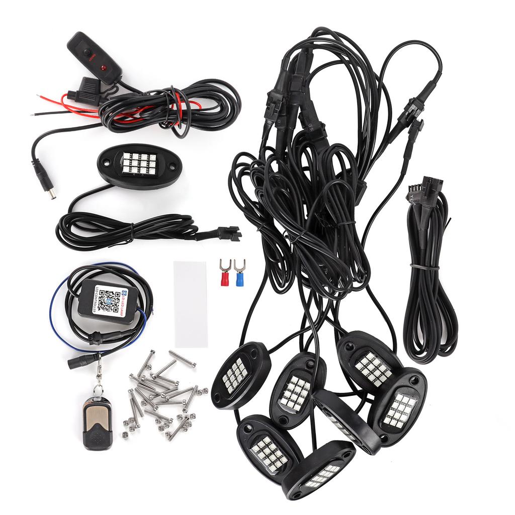 LED Rock Light Kits 8 Pods für Truck UTV ATV mit Dimmerschalter
