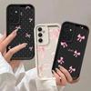 Luxury Red Bow For Samsung Galaxy Case S24 S23 S22 S21 Ultra Plus Fe A55 A54 A53 A52 A35 A25 A15 A14 5G Phone Y2k Cover