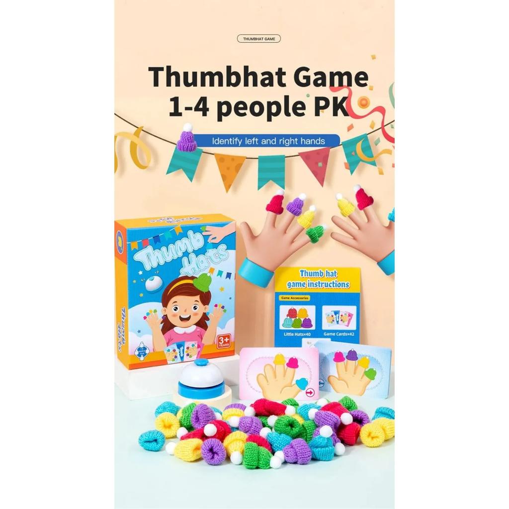 Culori Potrivite Capete de Deget pentru Copii Jocuri Montessori Antrenament Cognitiv Mâna Stângă și Dreaptă Jucării Educative Senzoriale