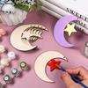 10 Pezzi Legno Non Finito Luna Stella Artigianato Fai da Te Sagome Vuote in Legno Luna Stella Forme Artigianali da Trasformare in Bomboniere per Baby Shower