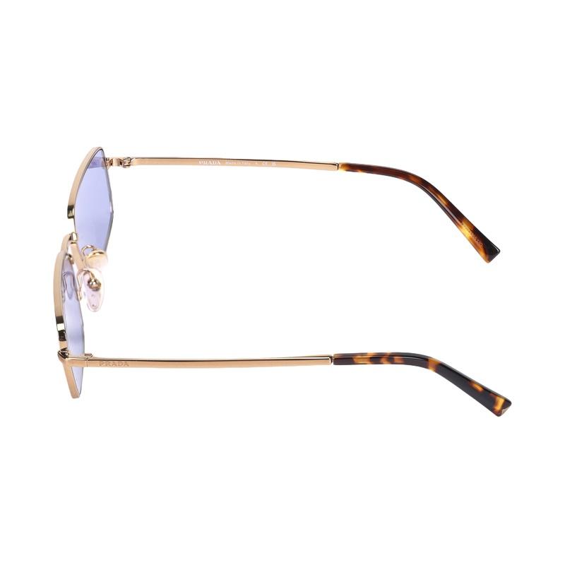 Prada [Available prescriptions] Temple engraving, rectangular sunglasses, men's style, gold