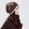 Lazy wind stack hat versatile warm face small hat women's ins wind contrasting color wool knitted hat