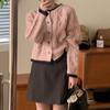 Korean Round Neck Sweater for Women In Autumn and Winter Luxurious and Lazy Style Knitted Cardigan Jacket Thickened