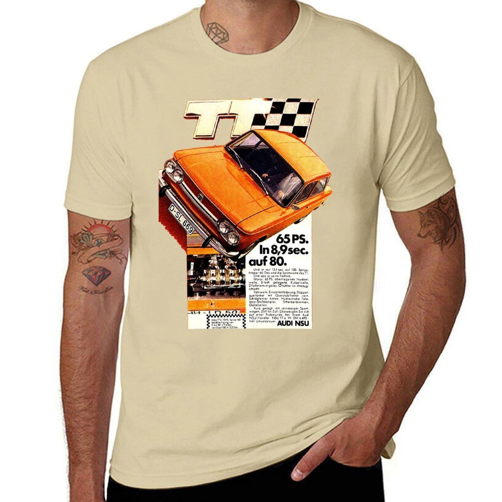 

NSU PRINZ TT - ADVERT T-Shirt oversized summer clothes blanks t shirts for men cotton S