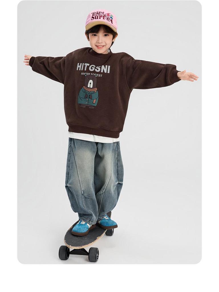 Boys' Fleece-Lined Jeans: Winter 2025 Style for Kids - Thick, Warm, and Stylish Long Pants