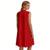 Women's Casual Sleeveless Dress V Neck Tie Strap Summer Sundress Lightweight Loose Fit Knee Length Dress