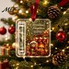 Christmas Tree Money Holder Decor Cash Gift Ornament, Acrylic Angel Santa Cat for Xmas Tree, Holiday Party Hanging Decoration with Lanyard Transparent
