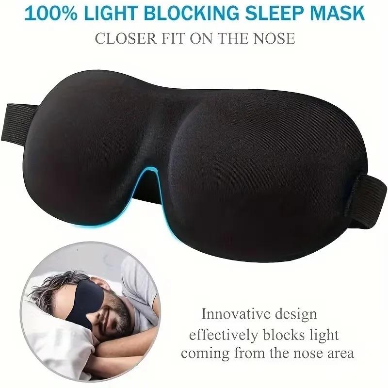 3D Sleep Mask Blindfold Sleeping Aid Soft Memory Foam Eye Mask for Sleeping and Travel Blockout Light Slaapmasker Eye Cover