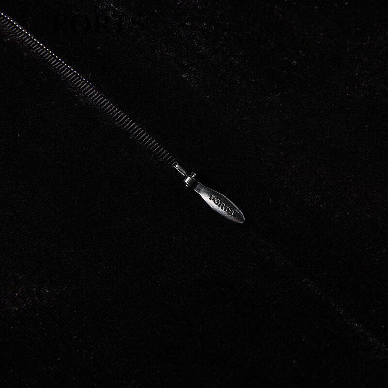 PORTS Women's Black A-Line Dress LT9D009UWE008