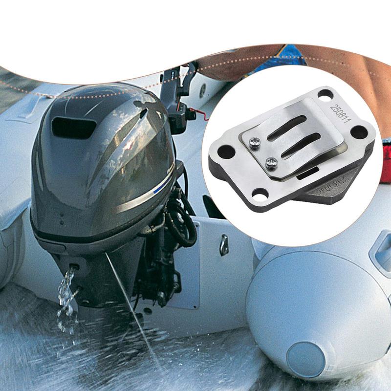 Metal Intake Valve Assembly Silvery Direct Replacement for Compatible Marine Engine 3HP Outboard 2 Stroke Models