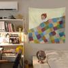 Minimalist Japanese Cute Cartoon Landscape Tapestry Wall Hanging, Bedroom Headboard Home Decor