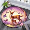 1pc Soft, Absorbent & Non Slip Elegant Sika Deer Round Rug Soft Circle Rug for Living Room & Bedroom Decor, Chair Mats, and Unforgettable Ho