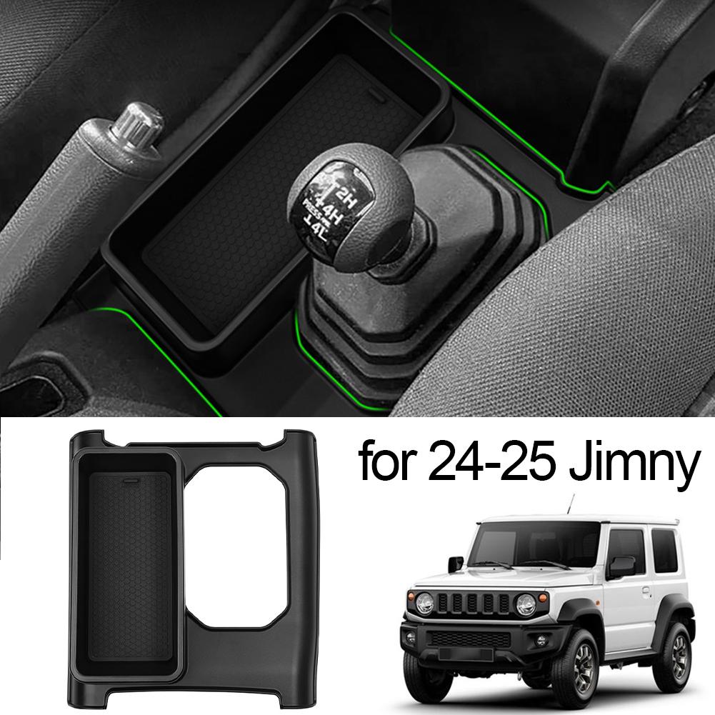 Lever Side Storage Box For Suzuki Jimny 2019-2025 Anti-slip Console Gear Shift Lever Storage Box Tray Organizer Car Accesso D9Z7