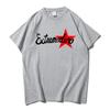 Extremoduro Spanish Rock Theme White TShirt  Front GraffitiStyle Band Name  Red Star Design Women and Unisex Tshirts Tops